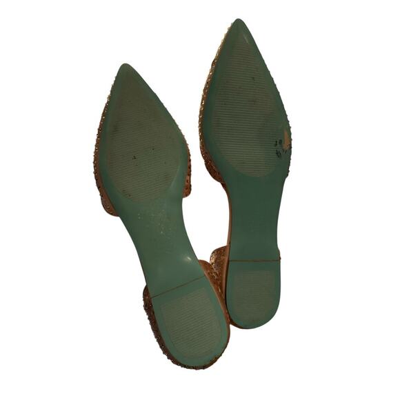 Betsey Johnson SB-Lucky Nude Rhinestone Cutout Flats Size 8M - Picture 5 of 6